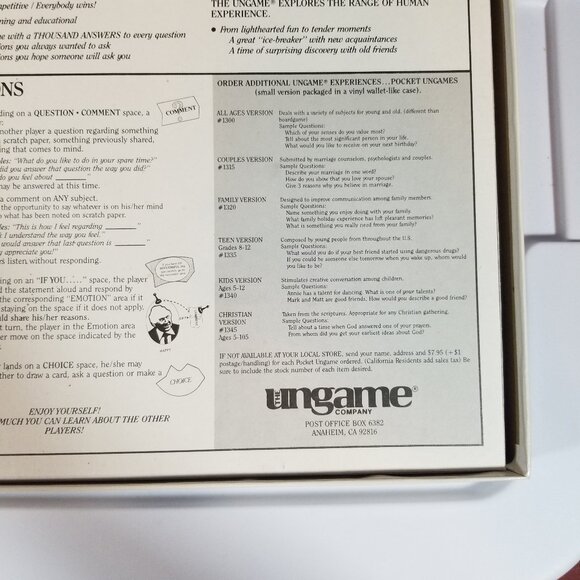 Vintage THE UNGAME The Christian Version 1984 Family Board Game 2-6 Players - Picture 3 of 12